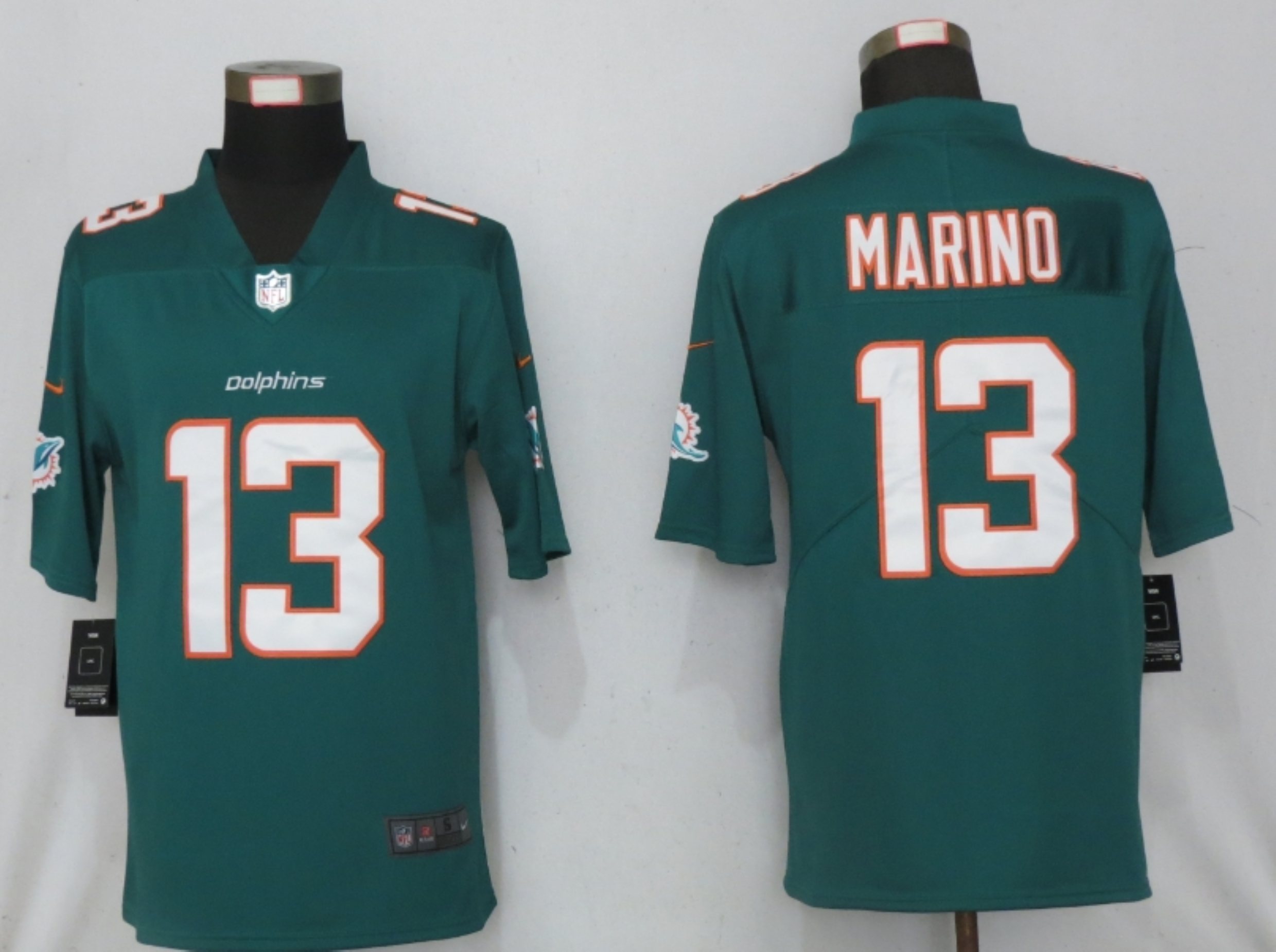 Men New Nike Miami Dolphins #13 Marino Green 2020 Vapor Limited Jersey